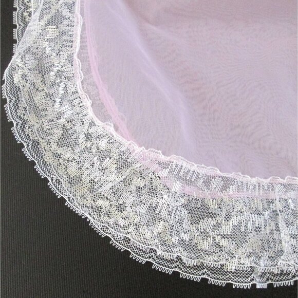 Vintage Beco Originals Miss Helen Half Apron Sheer Fabric Lace Trim Pocket - Picture 6 of 7